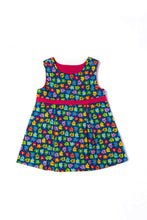Load image into Gallery viewer, Blue & Raspberry Elephant Dress