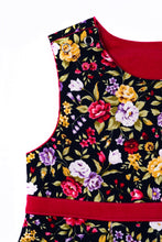 Load image into Gallery viewer, Raspberry & Navy Flower Dress