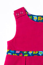 Load image into Gallery viewer, Blue & Raspberry Elephant Dress
