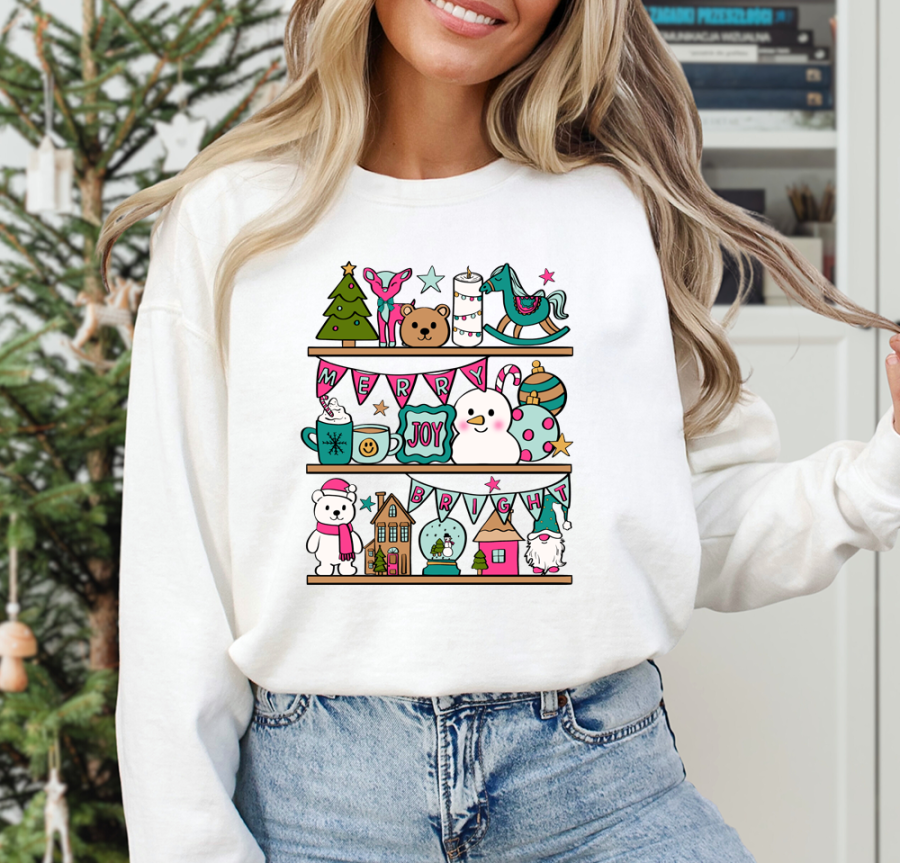 Sweatshirt - Christmas Bookshelf