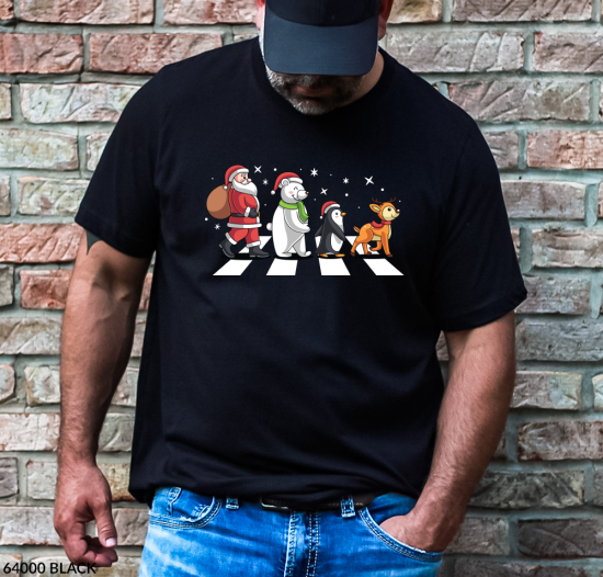 Christmas Characters Zebra Crossing T-Shirt