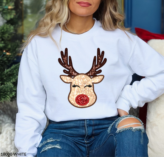 Sweatshirt - Sparkly Rudolph