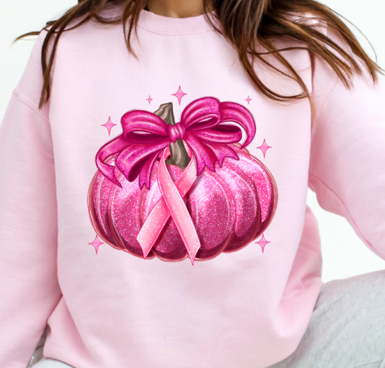 Breast Cancer Awareness - Sparkling Pink Pumpkin